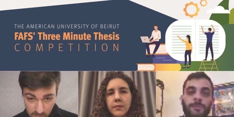 AUB أعلنت الفائزين في مسابقة أطروحة الزراعة في ثلاث دقائق